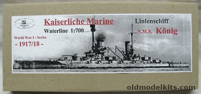 HP Models 1/700 SMS Konig Battleship 1917/1918, G014 plastic model kit